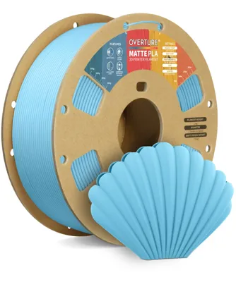 Overture PLA Matte Light Blue - Photo by Overture