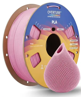 Overture PLA Standard Pink - Photo by Overture