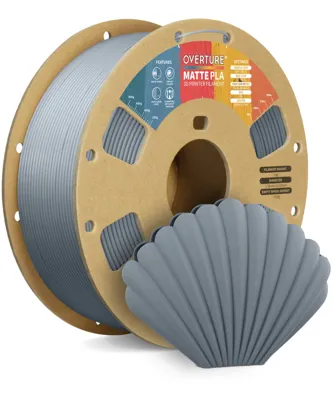 Overture PLA Matte Light Gray - Photo by Overture