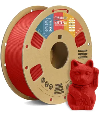 Overture PLA Matte Brick Red - Photo by Overture