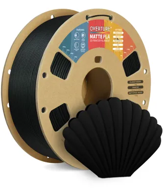 Overture PLA Matte Carbon Fiber Black - Photo by Overture