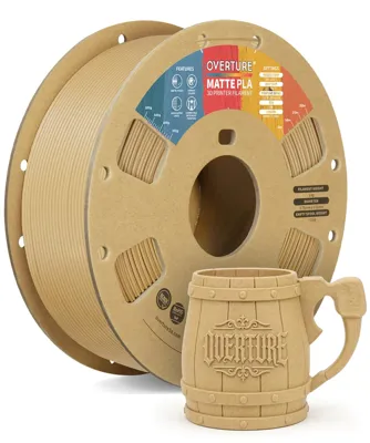Overture PLA Matte Wood - Photo by Overture