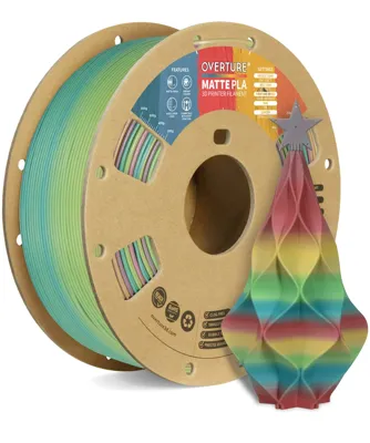 Overture PLA Matte Rainbow - Photo by Overture