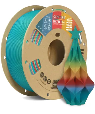 Overture PLA Matte Candy Rainbow - Photo by Overture