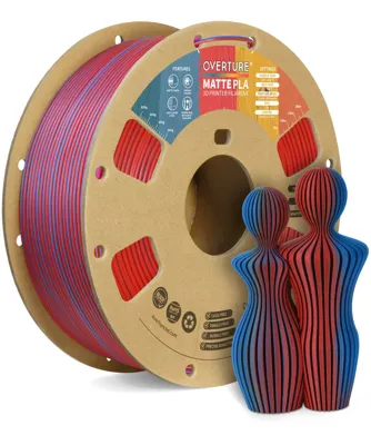 Overture PLA Matte Blue Red - Photo by Overture
