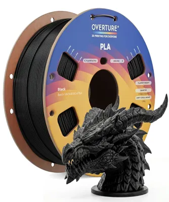 Overture PLA Standard Black - Photo by Overture