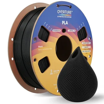Overture PLA Standard Black - Photo by Overture