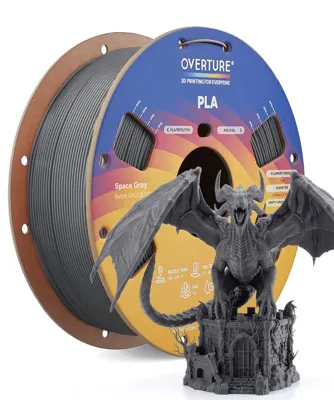 Overture PLA Standard Space Gray - Photo by Overture