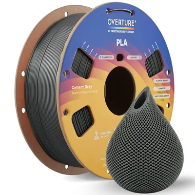 Overture PLA Cement Gray - Photo by Overture