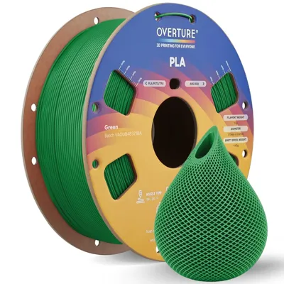 Overture PLA Standard Green - Photo by Overture