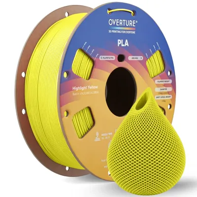 Overture PLA Highlight Yellow - Photo by Overture