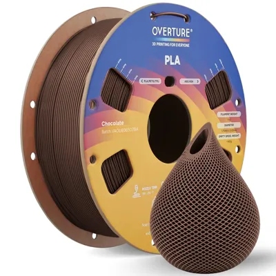 Overture PLA Standard Chocolate - Photo by Overture