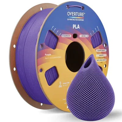 Overture PLA Standard Purple - Photo by Overture