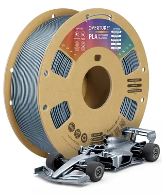 Overture PLA Standard Metallic Gray - Photo by Overture