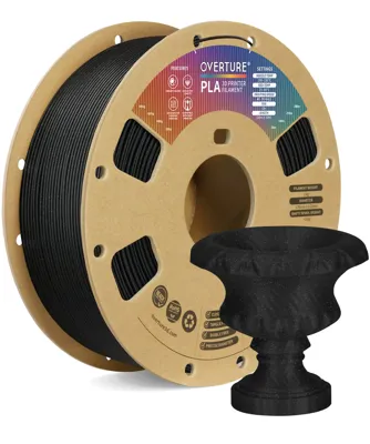Overture PLA Standard Sparkle Black - Photo by Overture