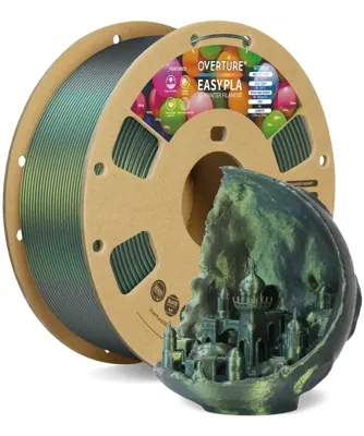 Overture PLA Easy Shimmer Silver Green - Photo by Overture